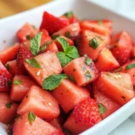 Strawberry Watermelon Salad with Honey Lime Vinaigrette