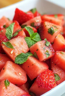 Strawberry Watermelon Salad with Honey Lime Vinaigrette