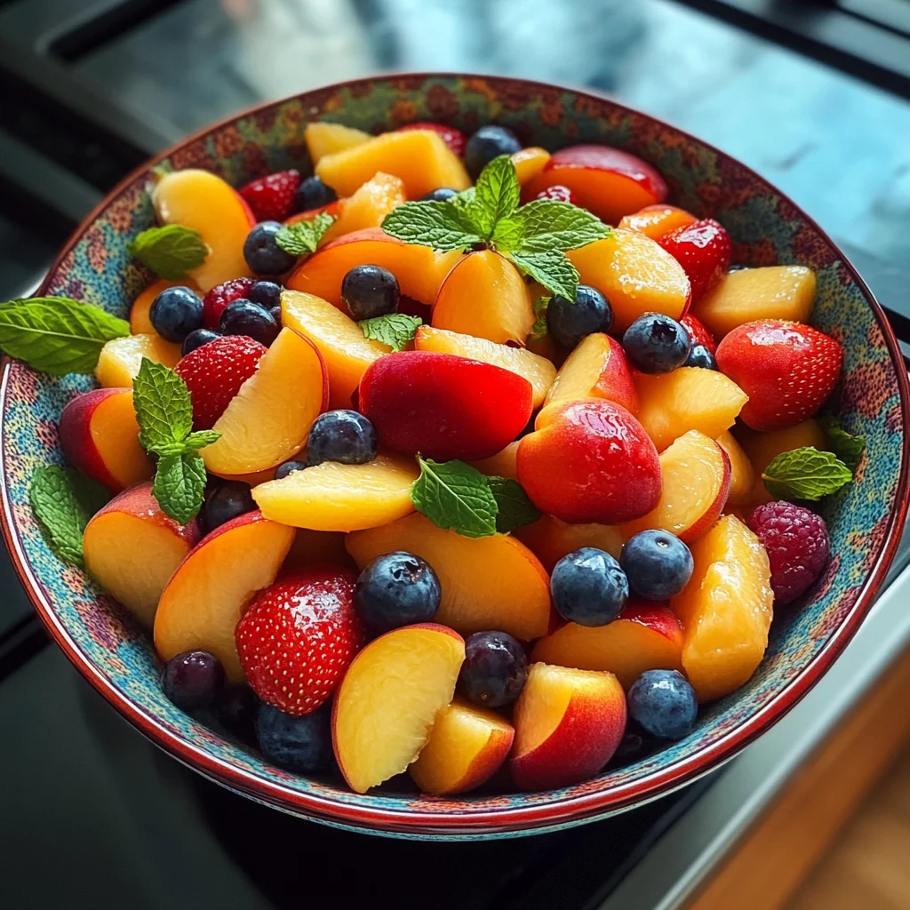Summer Peach Fruit Salad