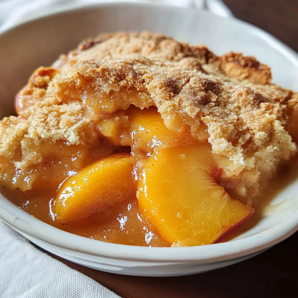 The Easiest Southern Peach Cobbler
