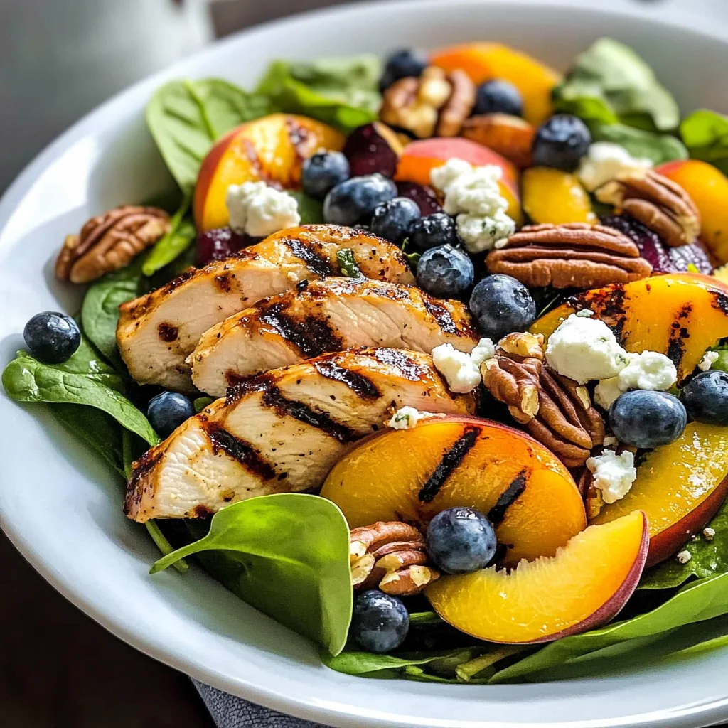 The Ultimate Grilled Peach Chicken Salad