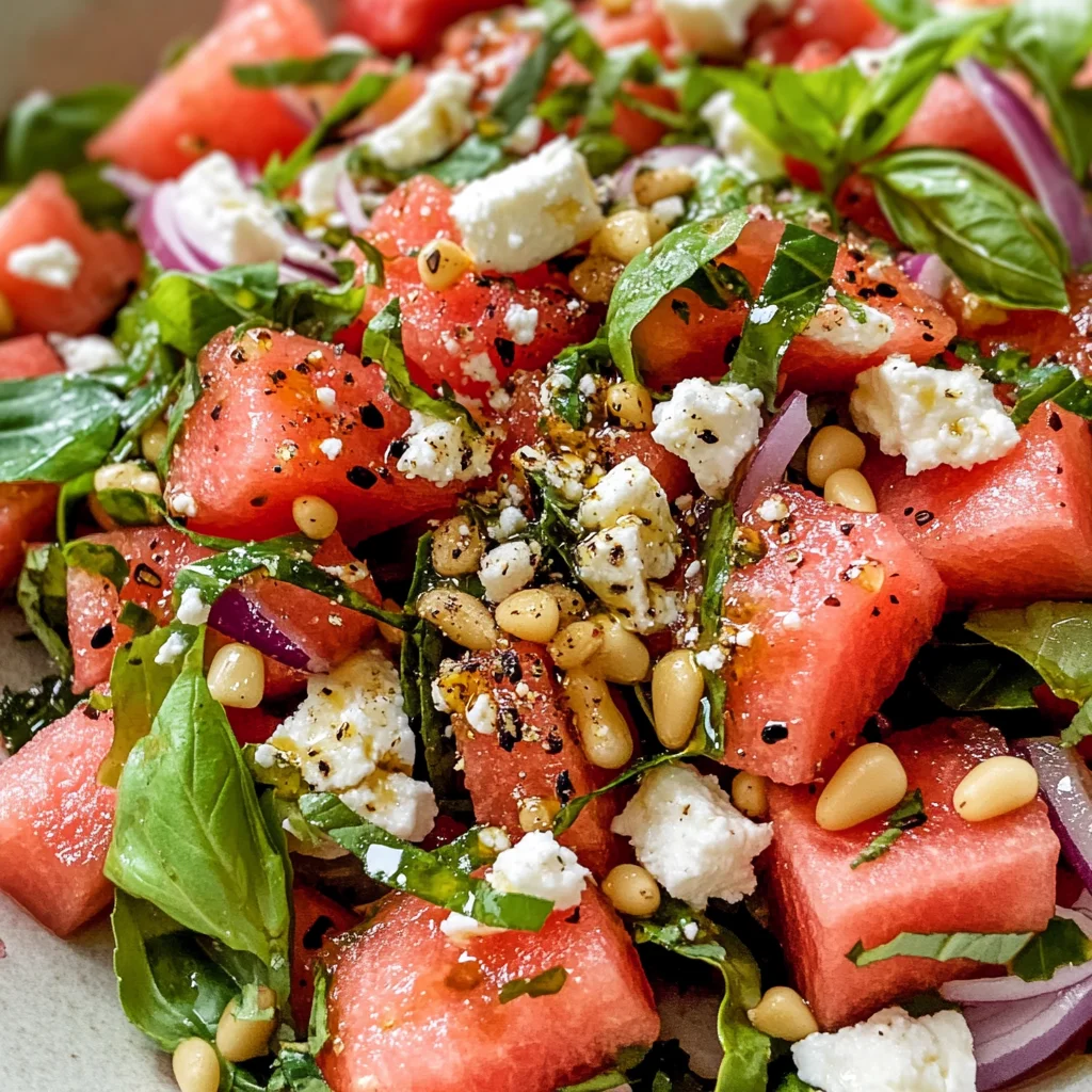 Watermelon Basil Salad
