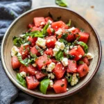 Watermelon Basil Salad with Feta