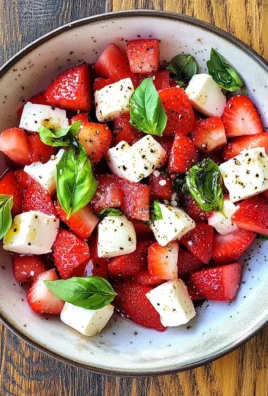 Watermelon Strawberry Caprese Salad