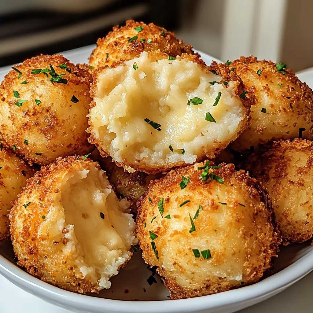 Air Fryer Cheesy Mashed Potato Balls