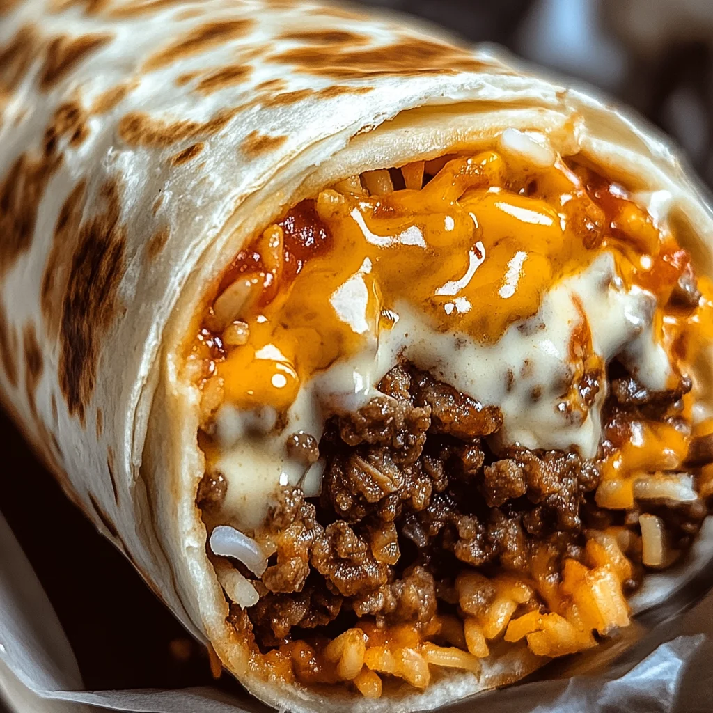 Cheesy Beef Taco Burritos