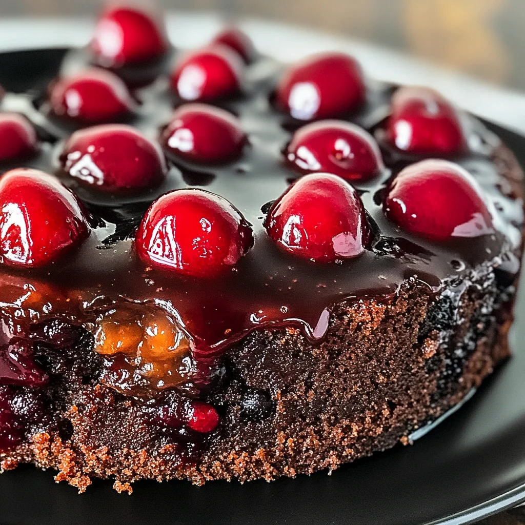 Chocolate Cherry Upside Down Cake