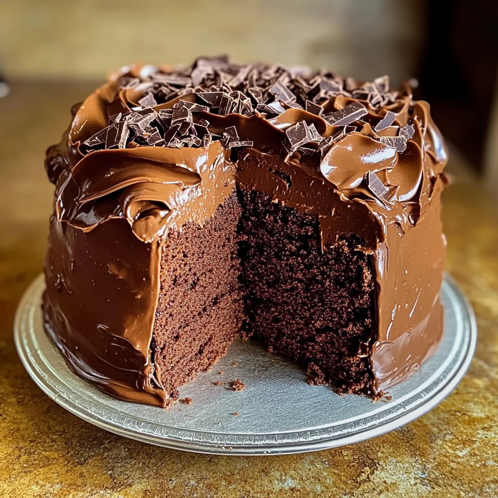 Chocolate Pound Cake with Chocolate Frosting