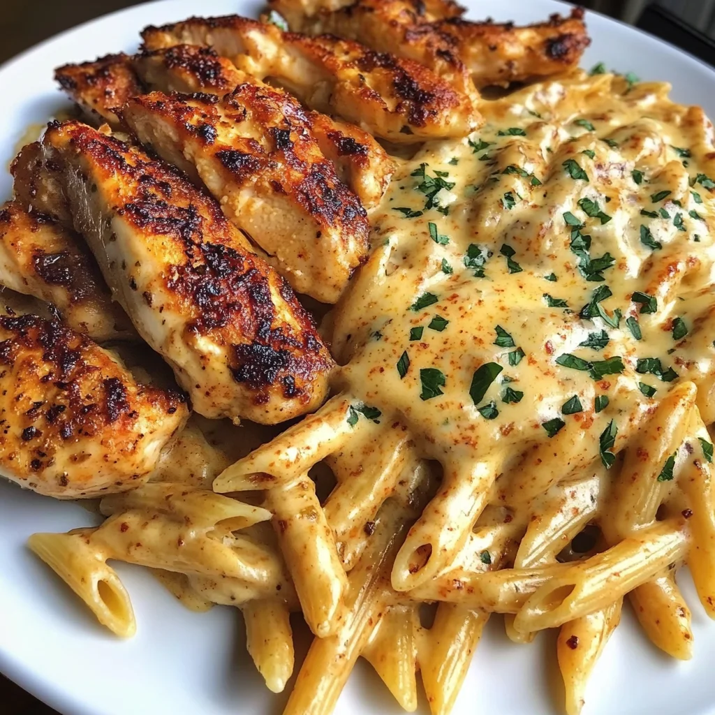 Creamy Cajun Three-Cheese Chicken Penne Recipe
