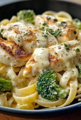 Creamy Chicken Alfredo with Broccoli & Fettuccine