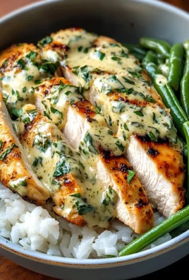 Creamy Herb Chicken Rice Bowl with Green Beans
