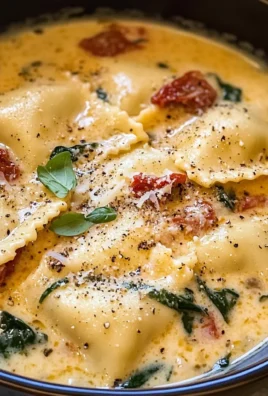 Creamy Tuscan Ravioli Soup : Comfort in Every Spoonful