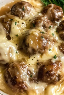 Crock Pot French Onion Meatballs