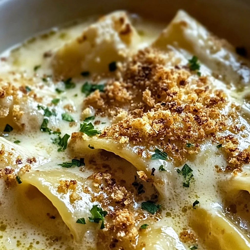 Decadent Creamy Alfredo Lasagna Soup
