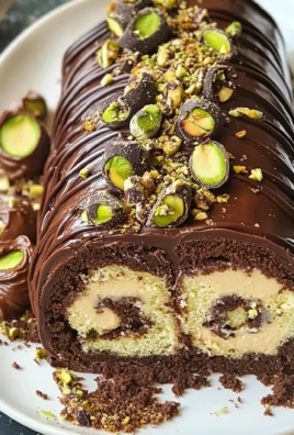 Dubai Chocolate Roll Cake