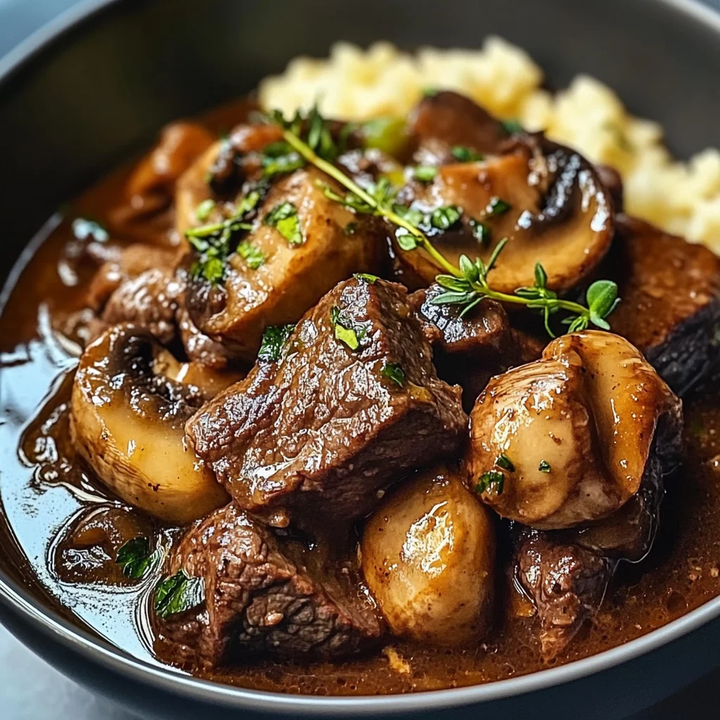 French Countryside Beef and Mushroom Stew