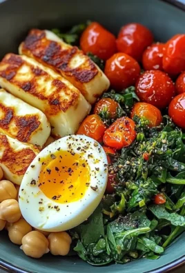 Halloumi & Chickpea Power Bowl with Soft-Boiled Egg