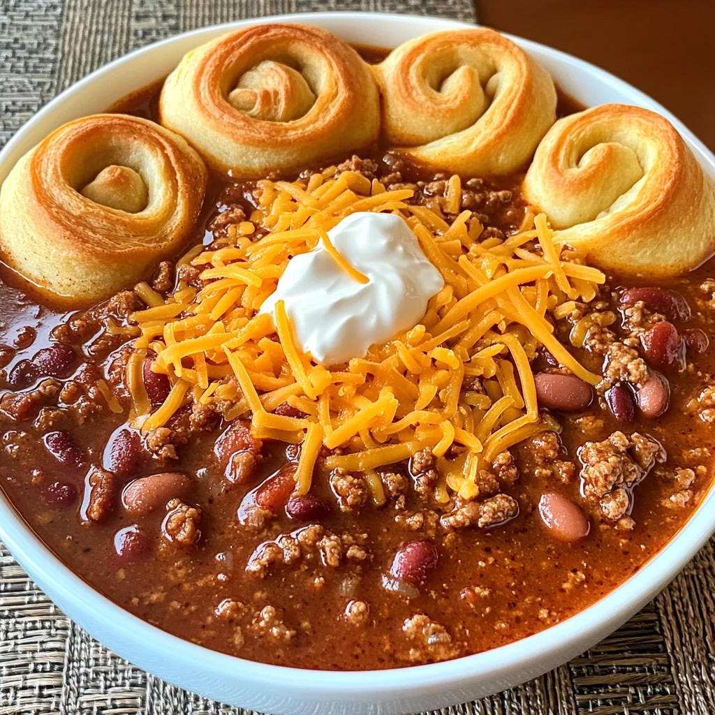 Hillbilly Chili and Cinnamon Rolls