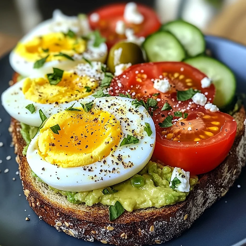 Mediterranean Avocado & Egg Power Plate