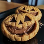 Milk Chocolate Stuffed Jack-O'-Lantern Cookies