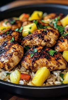 One Pan Caribbean Jerk Chicken with Pineapple-Coconut Rice Recipe