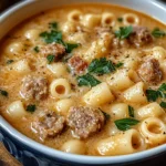 Parmesan Italian Sausage Ditalini Soup