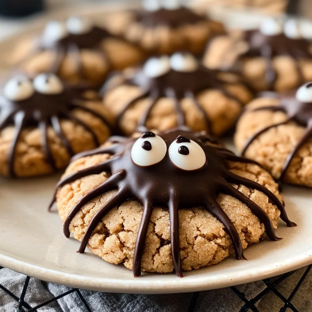 Peanut Butter Spider Cookies