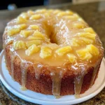 Pineapple Cream Cheese Pound Cake with Pineapple Glaze