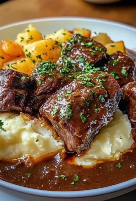 Red Wine Braised Beef Short Ribs with Buttery Mashed Potatoes