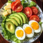 Soft-Boiled Eggs with Avocado, Cheddar & Fresh Veggies