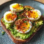 Spicy Avocado Toast with Jammy Eggs & Chili Crunch