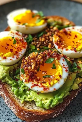 Spicy Avocado Toast with Jammy Eggs & Chili Crunch