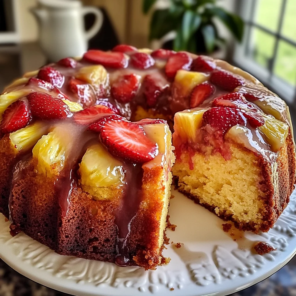 Strawberry Pineapple Pound Cake Recipe