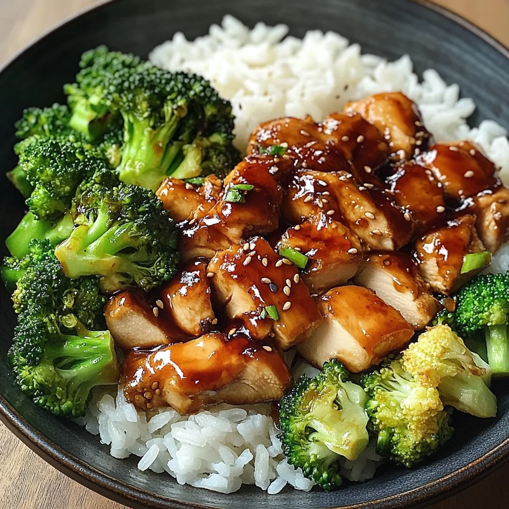 Teriyaki Chicken and Broccoli Bowl