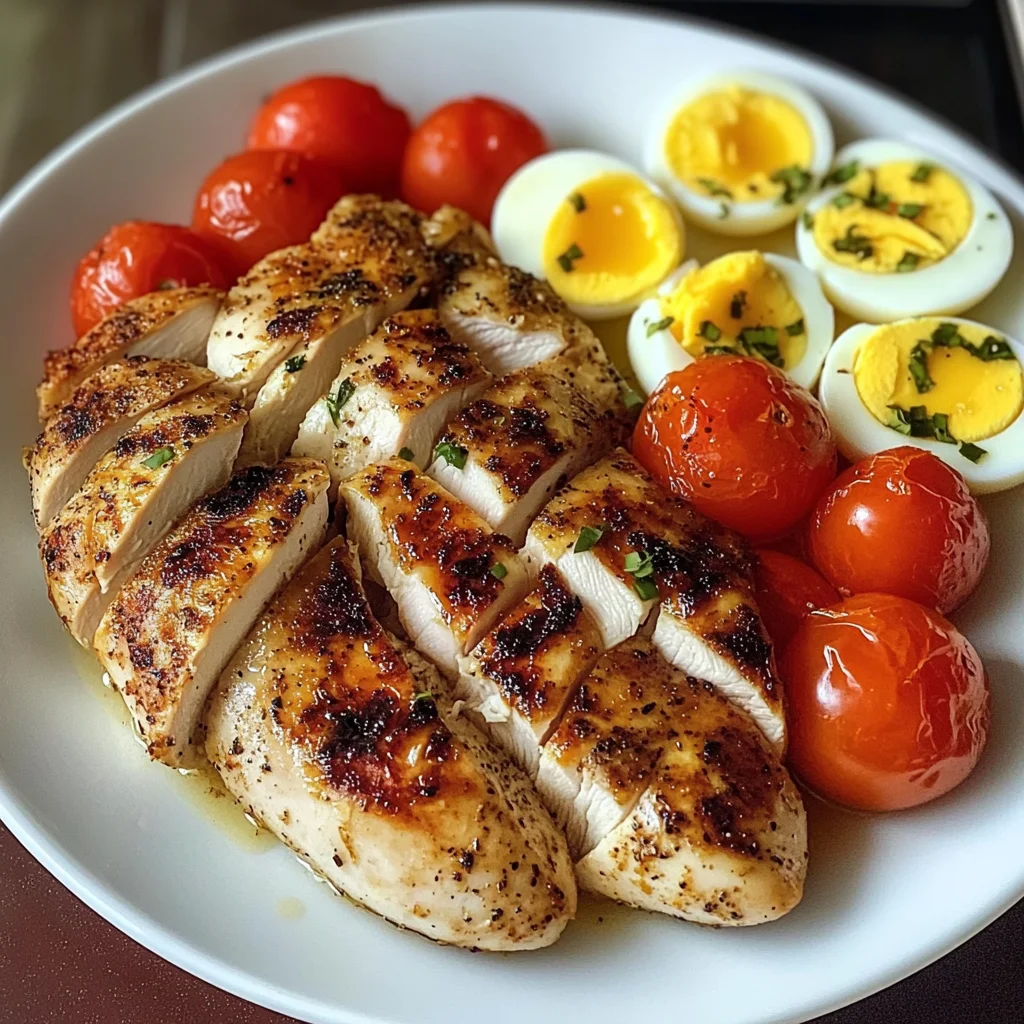 Tomato-Lovers Protein Plate with Chicken & Eggs