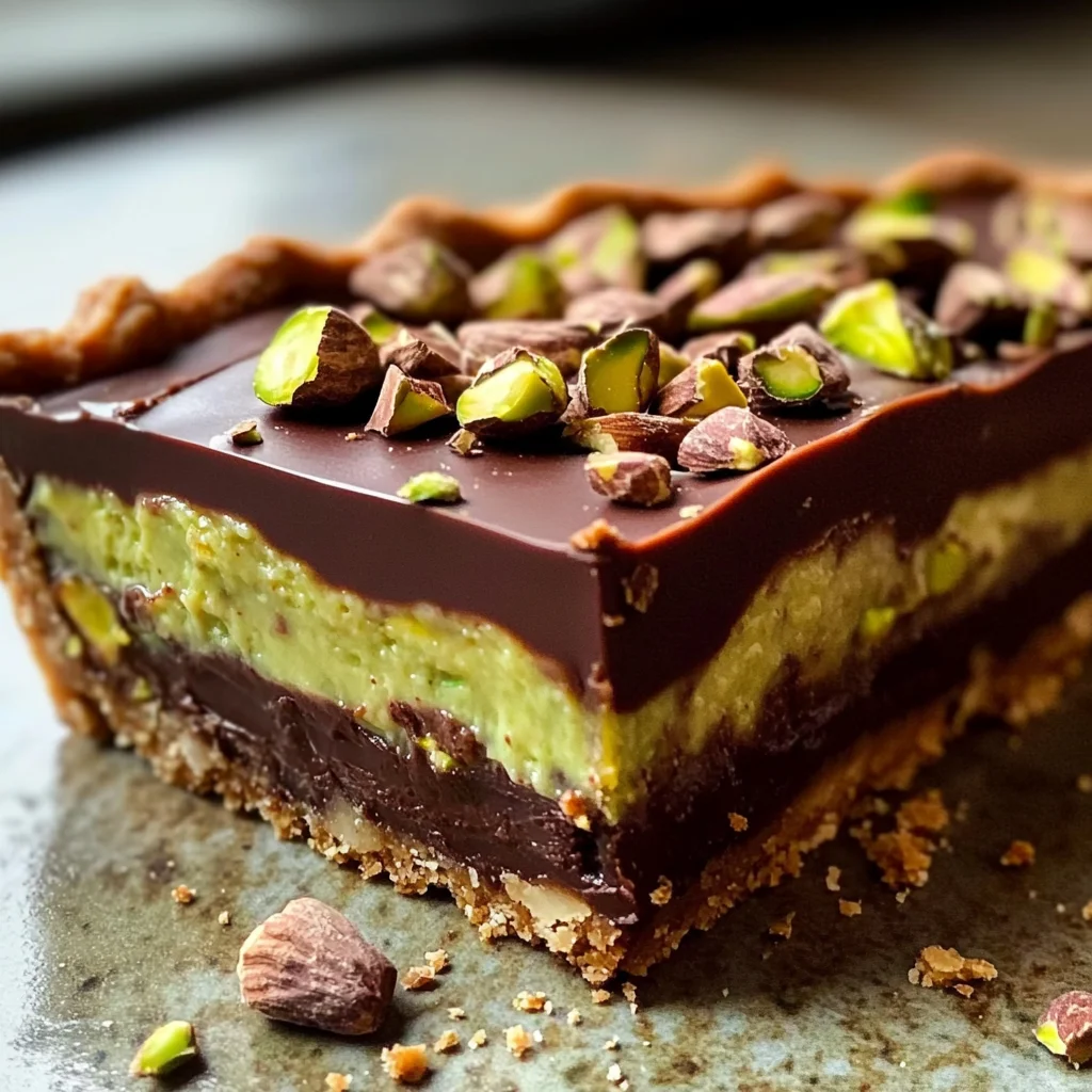 Chocolate Pistachio Ganache Tart Recipe