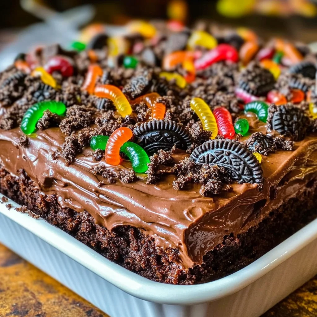 Chocolate Sheet Cake with Pudding & Frosting