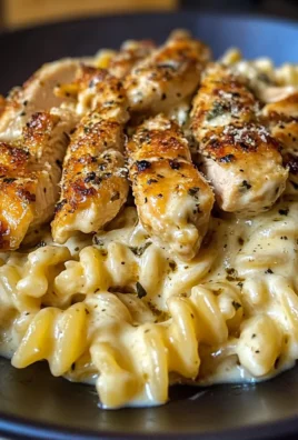 Creamy Garlic Chicken Rotini with Parmesan Velveeta Sauce