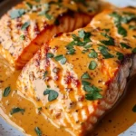 Creamy Roasted Red Pepper Salmon Recipe - Delicious & Easy