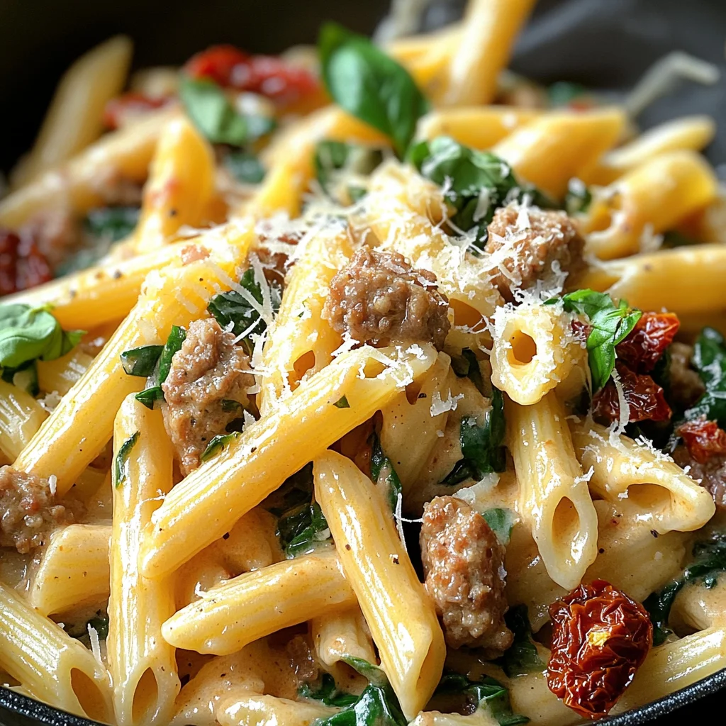 Creamy Tuscan Sausage Pasta