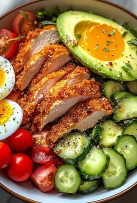 Crispy Chicken & Veggie Power Bowl with Avocado & Egg