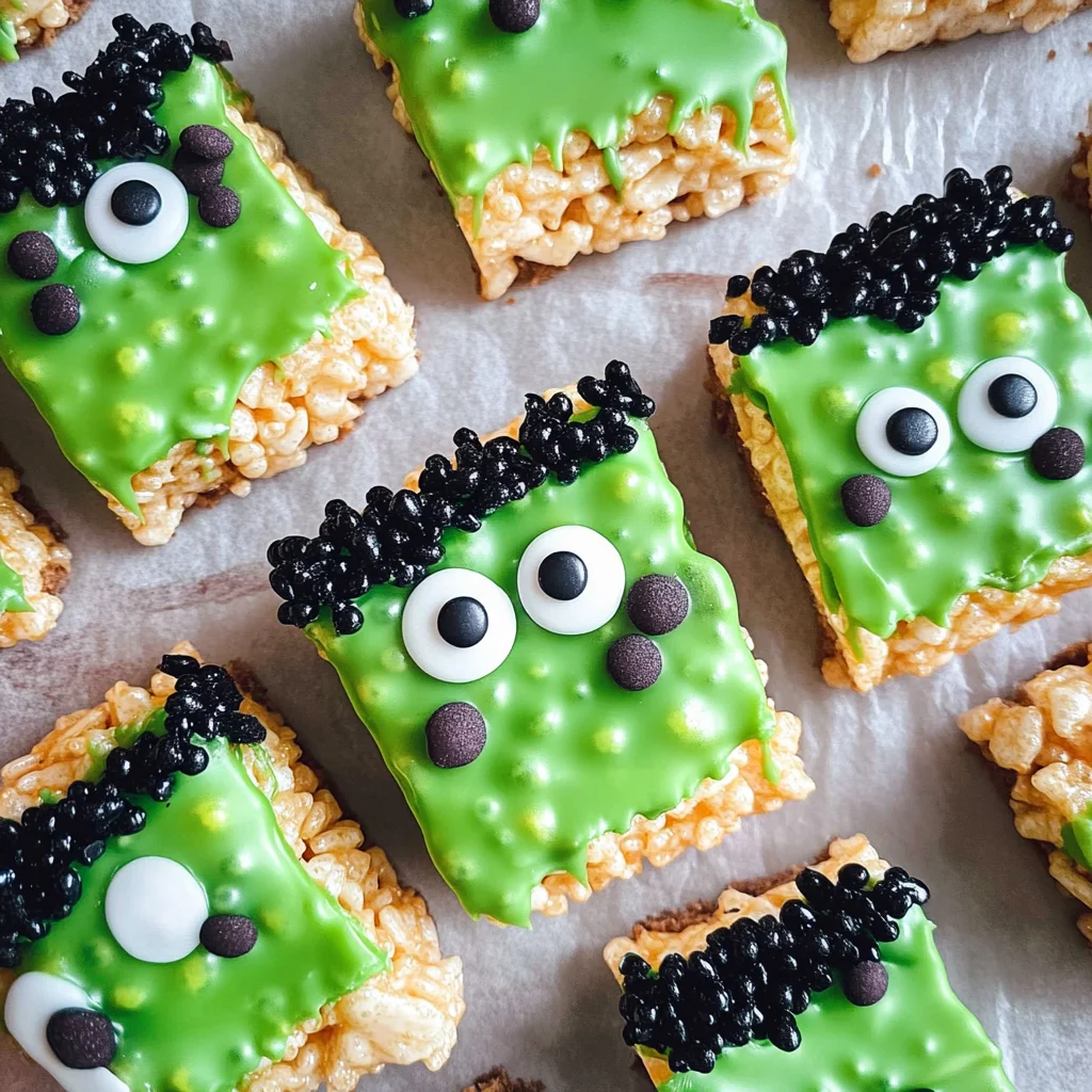 Frankenstein Halloween Rice Krispie Treats