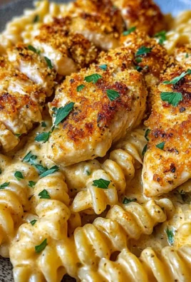 Garlic Parmesan Chicken Twisted Pasta in Spicy Three-Cheese Cajun Sauce