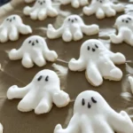 Ghost-Shaped Meringue Cookies