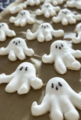 Ghost-Shaped Meringue Cookies