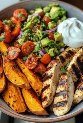 Grilled Chicken Bowl with Sweet Potato & Avocado Salsa