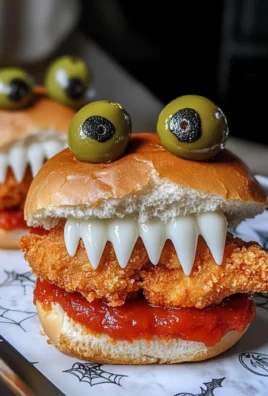 Halloween Chicken Parm Sliders