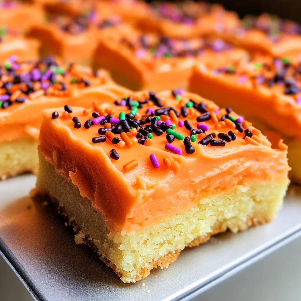 Halloween Frosted Sugar Cookie Bars