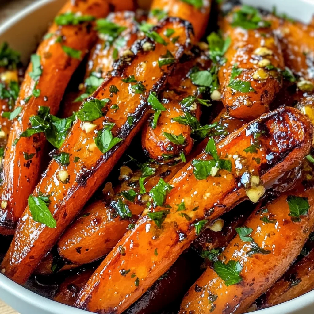 Honey Garlic Butter Roasted Carrots