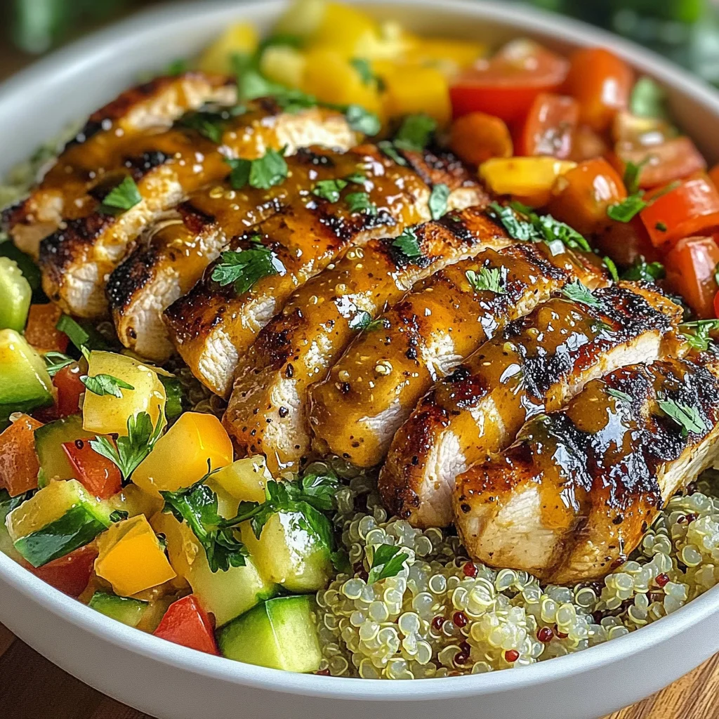 Honey Mustard Chicken Quinoa Power Bowl